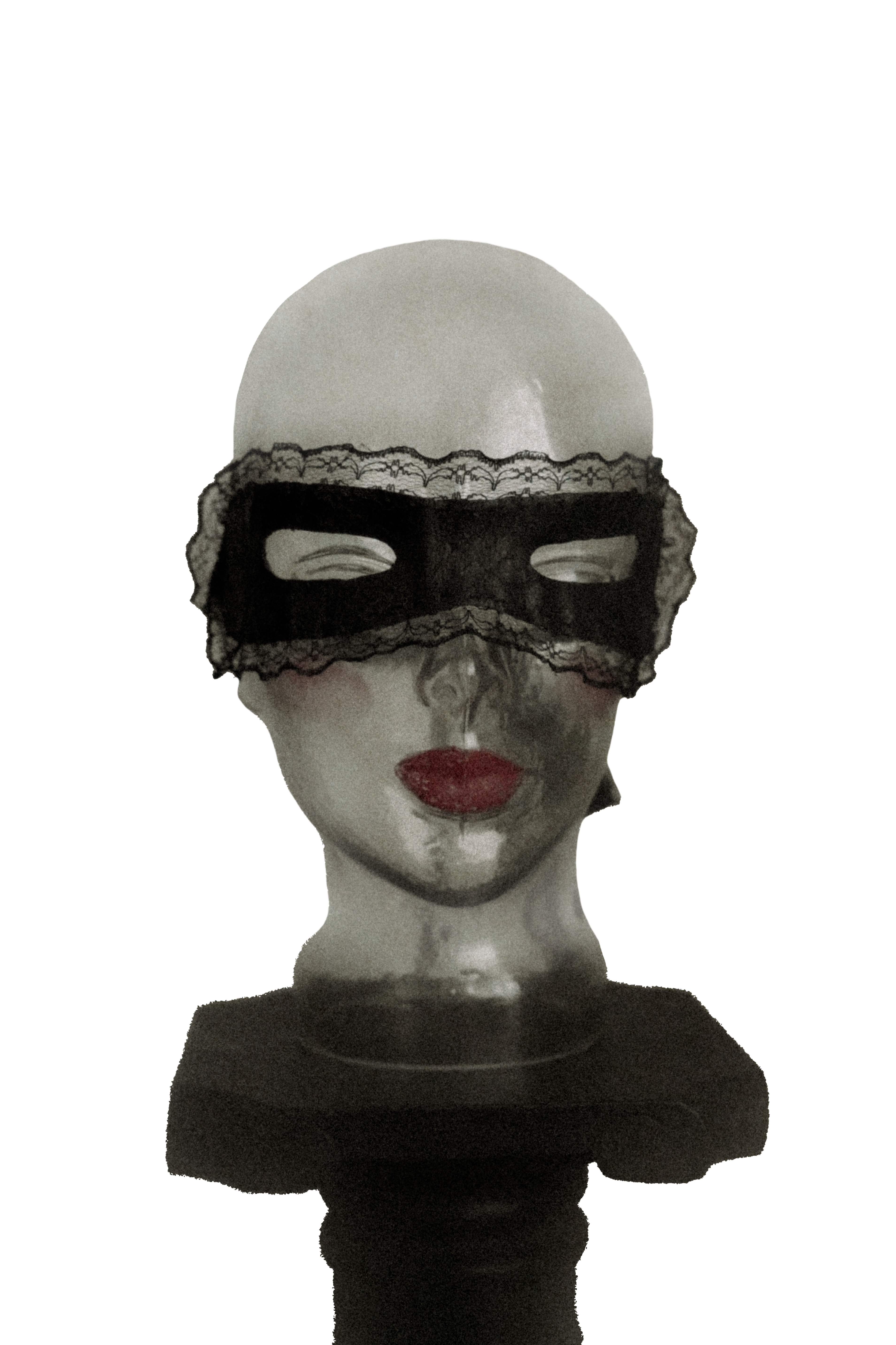 Mannequin wearing Roman's lace eye mask